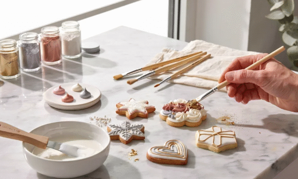 Decorating Cookies with Edible Glitter
