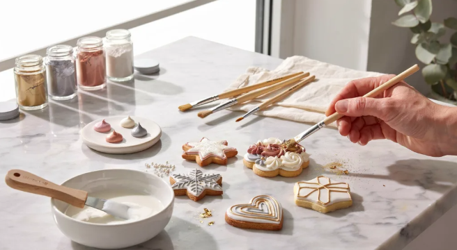 Decorating Cookies with Edible Glitter